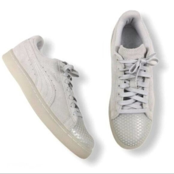PUMA Gray Suede Jelly Sneaker  - Picture 1 of 8